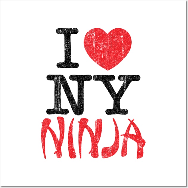 I Love New York Ninja Wall Art by huckblade